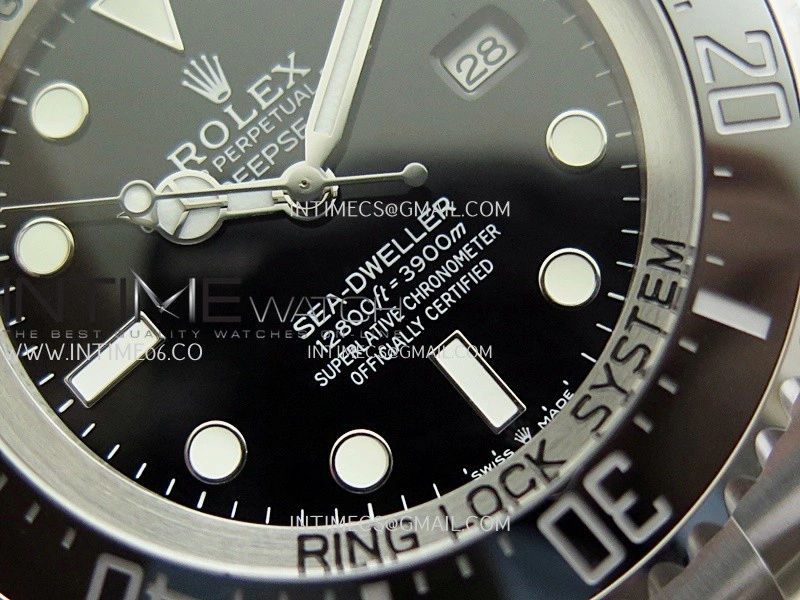 Sea-Dweller DEEPSEA 126660 904L SS QF 1:1 Best Edition Black Dial On Oyster Bracelet SH3235