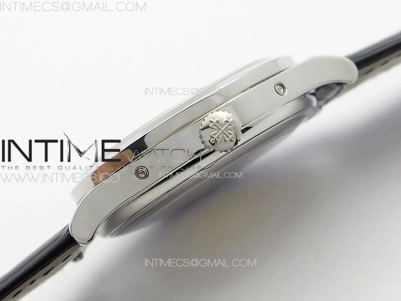 Annual Calendar Moonphase 5396 SS PPF 1:1 Best Edition Cream Dial on Black Leather Strap PPF324