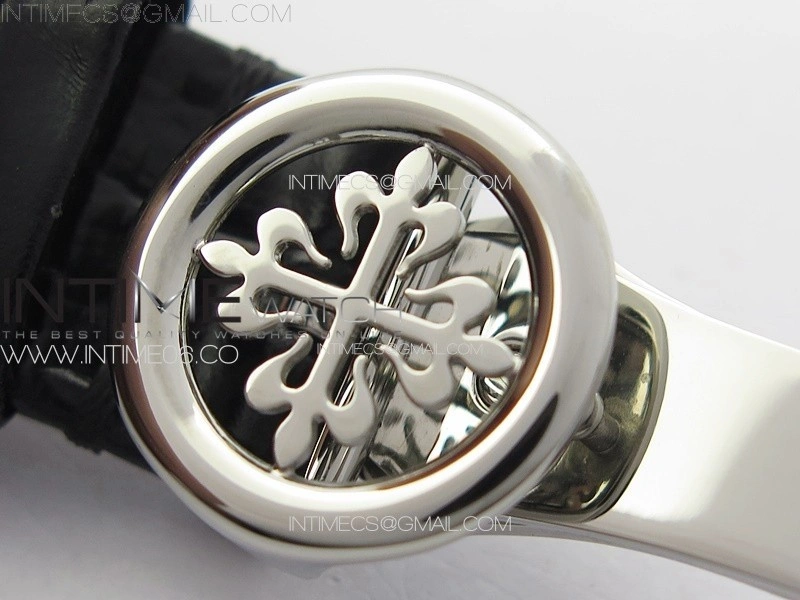 Annual Calendar Moonphase 5396 SS PPF 1:1 Best Edition Cream Dial on Black Leather Strap PPF324