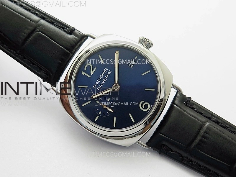 Radiomir PAM1293 Y 40mm SS TTF Best Edition Blue Dial on Black Leather Strap Asian P900