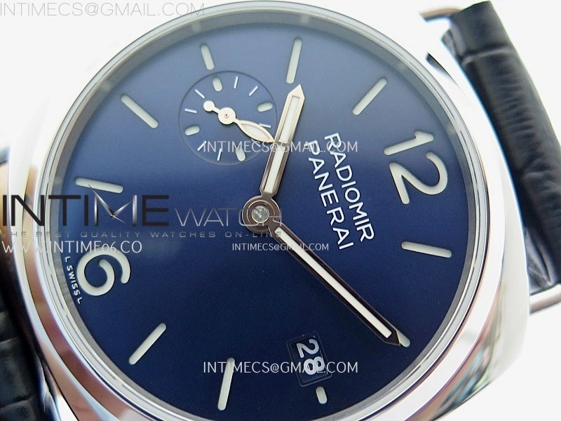 Radiomir PAM1293 Y 40mm SS TTF Best Edition Blue Dial on Black Leather Strap Asian P900