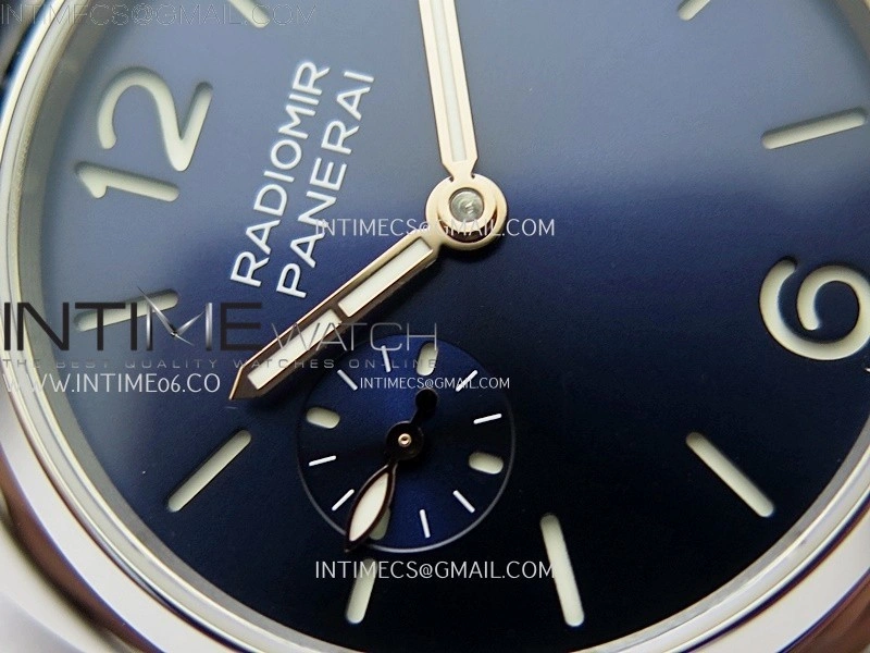 Radiomir PAM1293 Y 40mm SS TTF Best Edition Blue Dial on Black Leather Strap Asian P900