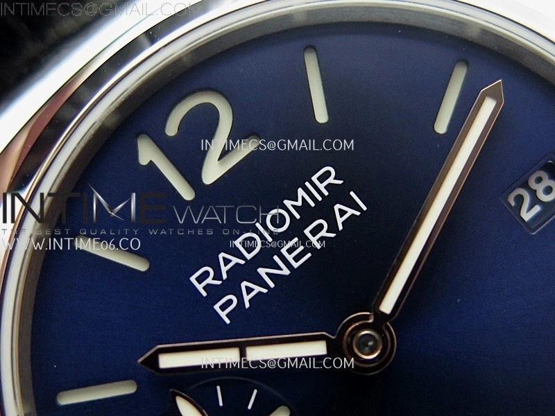 Radiomir PAM1293 Y 40mm SS TTF Best Edition Blue Dial on Black Leather Strap Asian P900