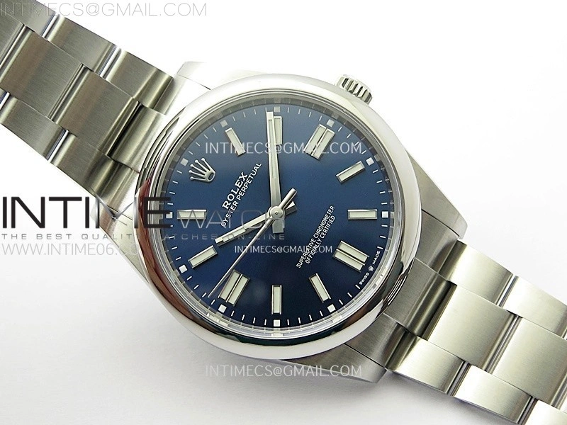 Oyster Perpetual 41mm 124300 904L VSF 1:1 Best Edition Blue Dial on SS Bracelet VS3230