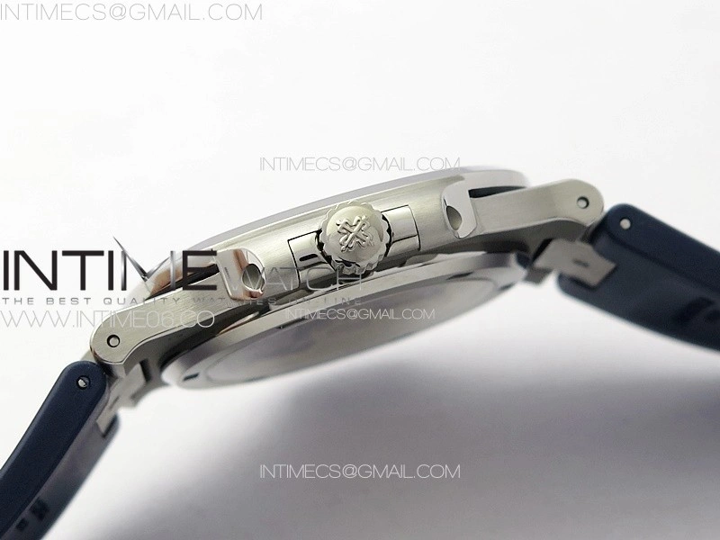Nautilus Jumbo 5711 Super Replication PPF 1:1 Best Edition Blue Textured Dial on Blue Rubber Strap PPF324
