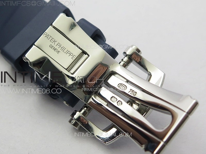 Nautilus Jumbo 5711 Super Replication PPF 1:1 Best Edition Blue Textured Dial on Blue Rubber Strap PPF324