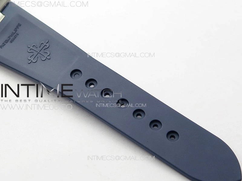 Nautilus Jumbo 5711 Super Replication PPF 1:1 Best Edition Blue Textured Dial on Blue Rubber Strap PPF324
