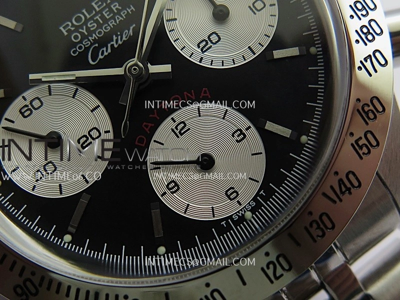 Daytona 6262 Cartier SS MSF Best Edition Black Dial Silver Subdials On SS Jubilee Bracelet Venus 75