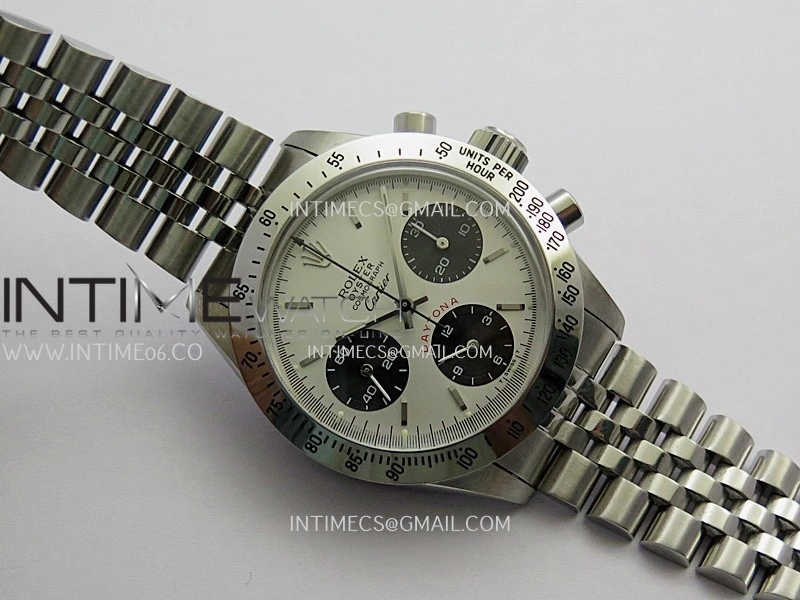Daytona 6239 Cartier SS MSF Best Edition Silver Dial Black Subdials On SS Jubilee Bracelet Venus 75