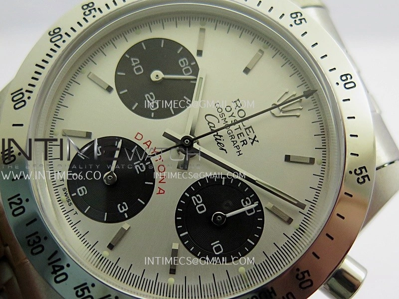 Daytona 6239 Cartier SS MSF Best Edition Silver Dial Black Subdials On SS Jubilee Bracelet Venus 75