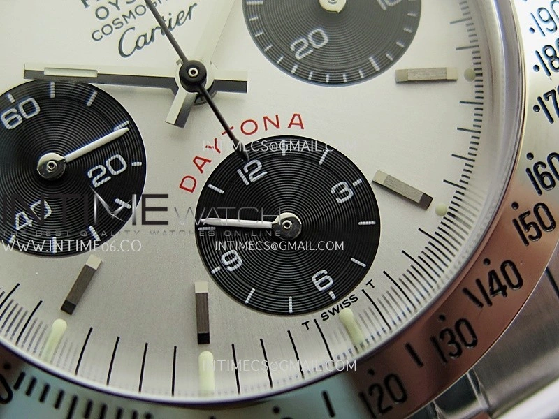 Daytona 6239 Cartier SS MSF Best Edition Silver Dial Black Subdials On SS Jubilee Bracelet Venus 75