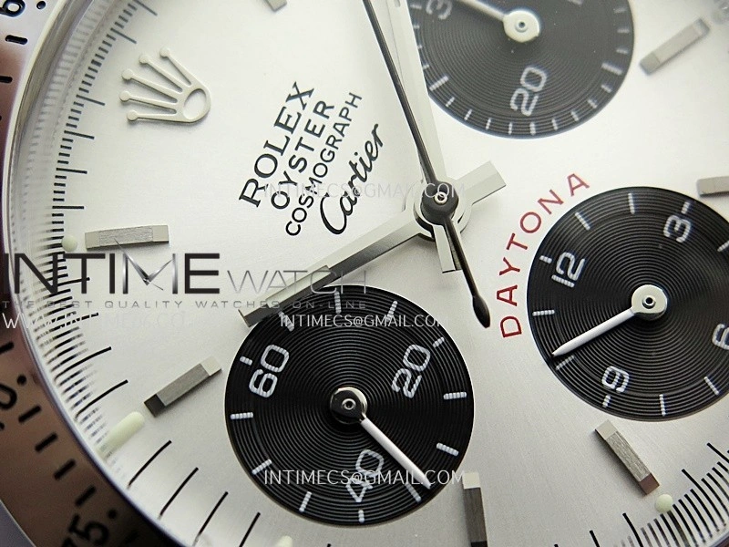 Daytona 6239 Cartier SS MSF Best Edition Silver Dial Black Subdials On SS Jubilee Bracelet Venus 75