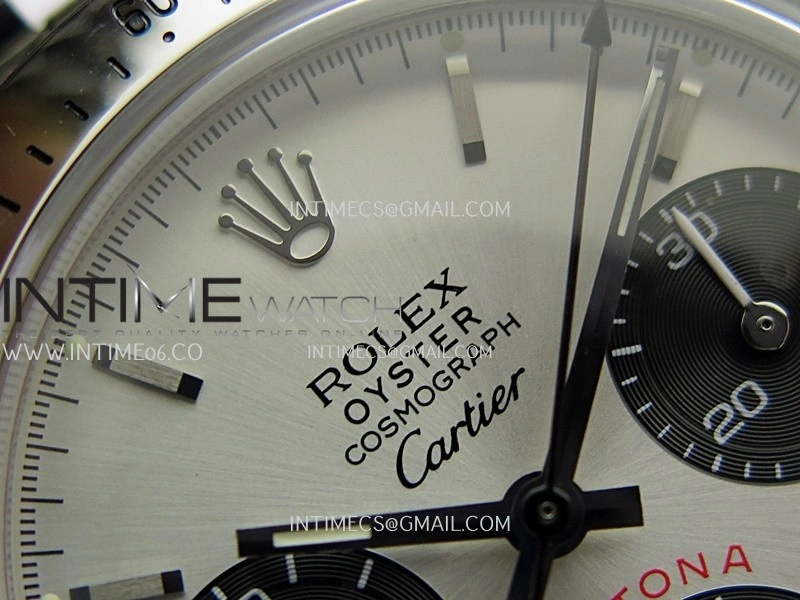 Daytona 6239 Cartier SS MSF Best Edition Silver Dial Black Subdials On SS Jubilee Bracelet Venus 75