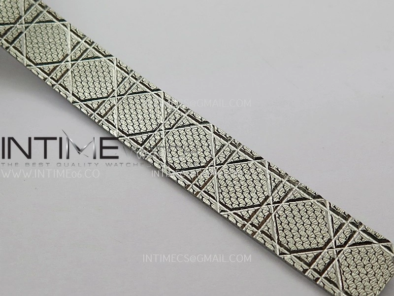 La D de Dior Satine 25mm SS 8848F 1:1 Best Edition Pink MOP Dial On SS bracelet Swiss Quartz