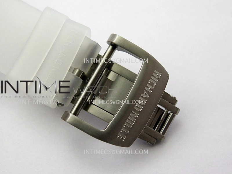 RM055 Transparent Black Inner Sonic Best Edition Skeleton Dial On Transparent Rubber Strap RMUL2 Super Clone