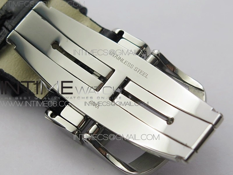 Master Ultra Thin Small Second SS ZF 1:1 Best Edition Blue Dial on Black Leather Strap A896
