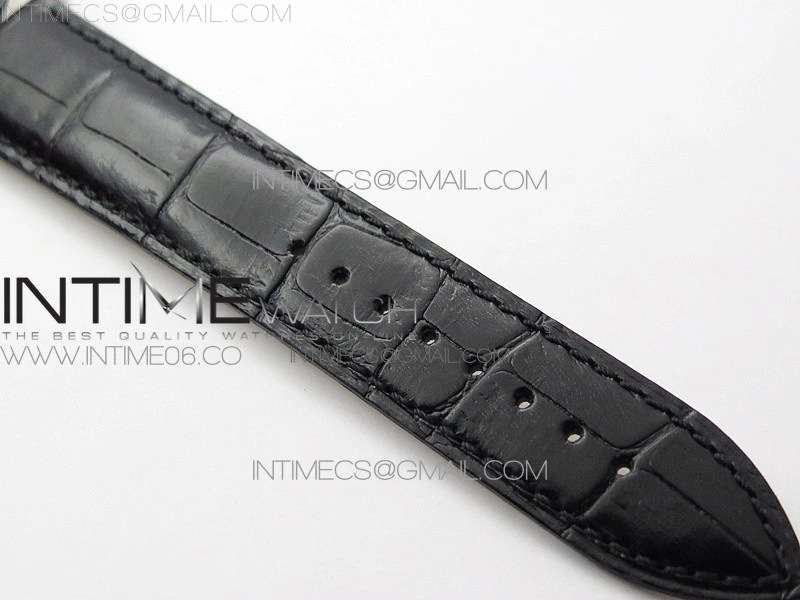 Master Ultra Thin Small Second SS ZF 1:1 Best Edition Blue Dial on Black Leather Strap A896