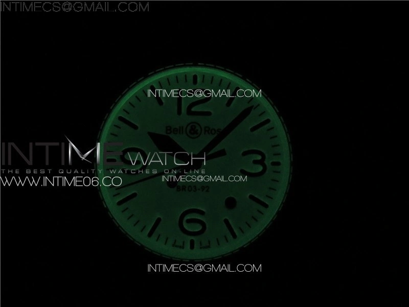 BR 03-92 Real Ceramic 1:1 Best Edition White Dial Black Markers on White Rubber Strap MIYOTA 9015