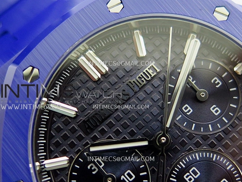 Royal Oak Chrono 26240 Blue Ceramic APSF 1:1 Best Edition Blue Dial On Blue Ceramic Bracelet SA4401 Super Clone