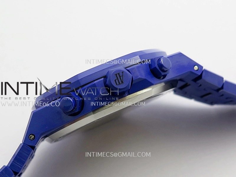 Royal Oak Chrono 26240 Blue Ceramic APSF 1:1 Best Edition Blue Dial On Blue Ceramic Bracelet SA4401 Super Clone