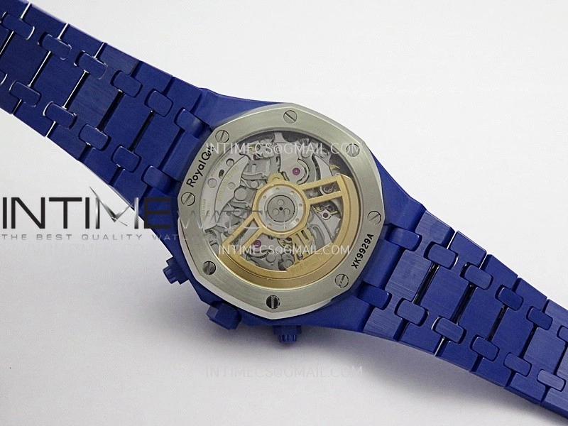 Royal Oak Chrono 26240 Blue Ceramic APSF 1:1 Best Edition Blue Dial On Blue Ceramic Bracelet SA4401 Super Clone