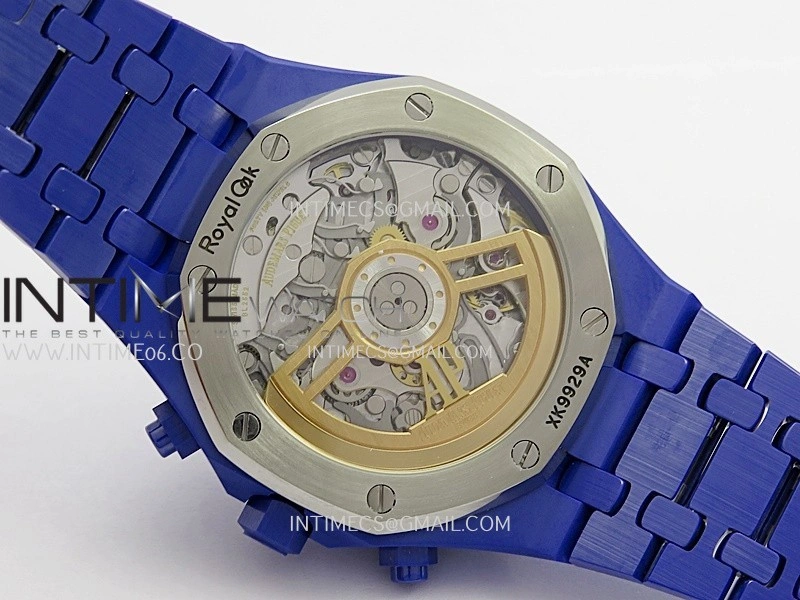 Royal Oak Chrono 26240 Blue Ceramic APSF 1:1 Best Edition Blue Dial On Blue Ceramic Bracelet SA4401 Super Clone