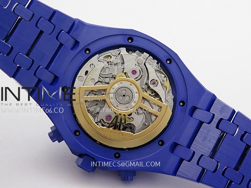 Royal Oak Chrono 26240 Blue Ceramic APSF 1:1 Best Edition Blue Dial On Blue Ceramic Bracelet SA4401 Super Clone