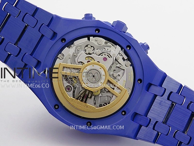 Royal Oak Chrono 26240 Blue Ceramic APSF 1:1 Best Edition Blue Dial On Blue Ceramic Bracelet SA4401 Super Clone