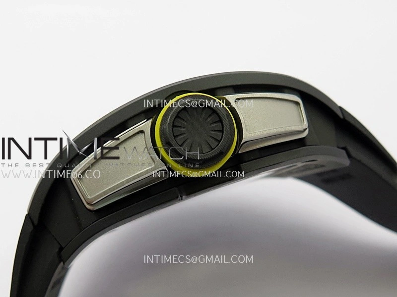 RM061 Black Ceramic APSF 1:1 Best Edition Skeleton Dial On Black Rubber Strap RMUL2 Super Clone