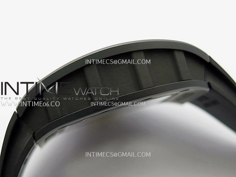 RM061 Black Ceramic APSF 1:1 Best Edition Skeleton Dial On Black Rubber Strap RMUL2 Super Clone