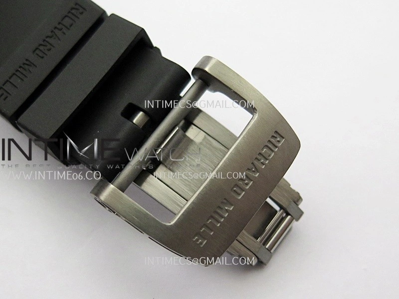 RM061 Black Ceramic APSF 1:1 Best Edition Skeleton Dial On Black Rubber Strap RMUL2 Super Clone