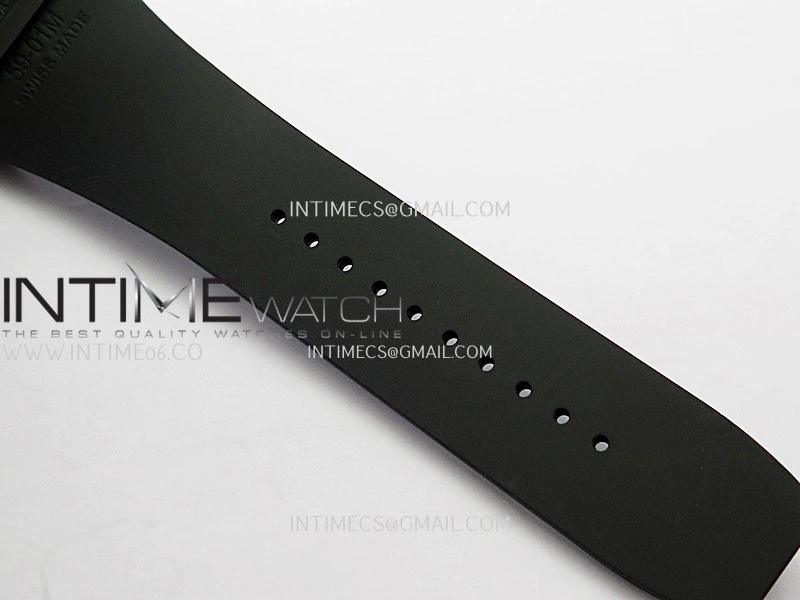 RM061 Black Ceramic APSF 1:1 Best Edition Skeleton Dial On Black Rubber Strap RMUL2 Super Clone
