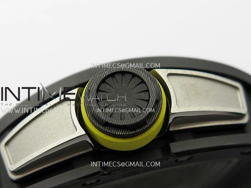 RM061 Black Ceramic APSF 1:1 Best Edition Skeleton Dial On Green Rubber Strap RMUL2 Super Clone