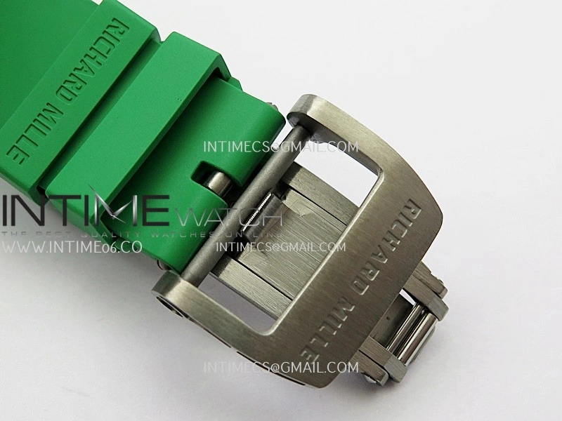 RM061 Black Ceramic APSF 1:1 Best Edition Skeleton Dial On Green Rubber Strap RMUL2 Super Clone