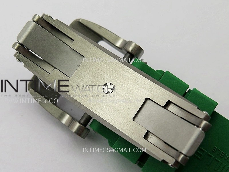 RM061 Black Ceramic APSF 1:1 Best Edition Skeleton Dial On Green Rubber Strap RMUL2 Super Clone