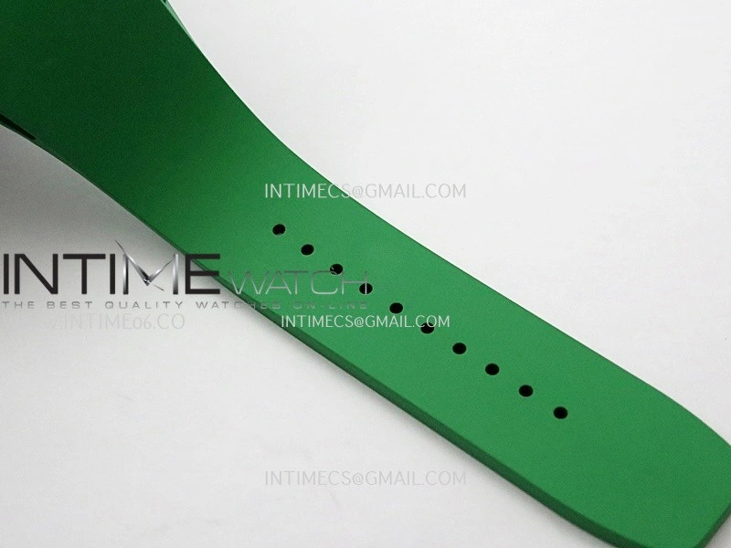 RM061 Black Ceramic APSF 1:1 Best Edition Skeleton Dial On Green Rubber Strap RMUL2 Super Clone