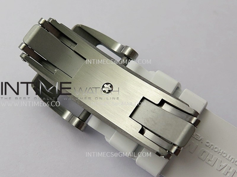 RM055 White Ceramic APSF 1:1 Best Edition Skeleton Dial on White Rubber Strap RMUL2 Super Clone