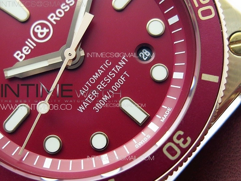 BR 03-92 Diver Ceramic Bezel Bronze B12 1:1 Best Edition Red Dial on Red Leather Strap MIYOTA 9015