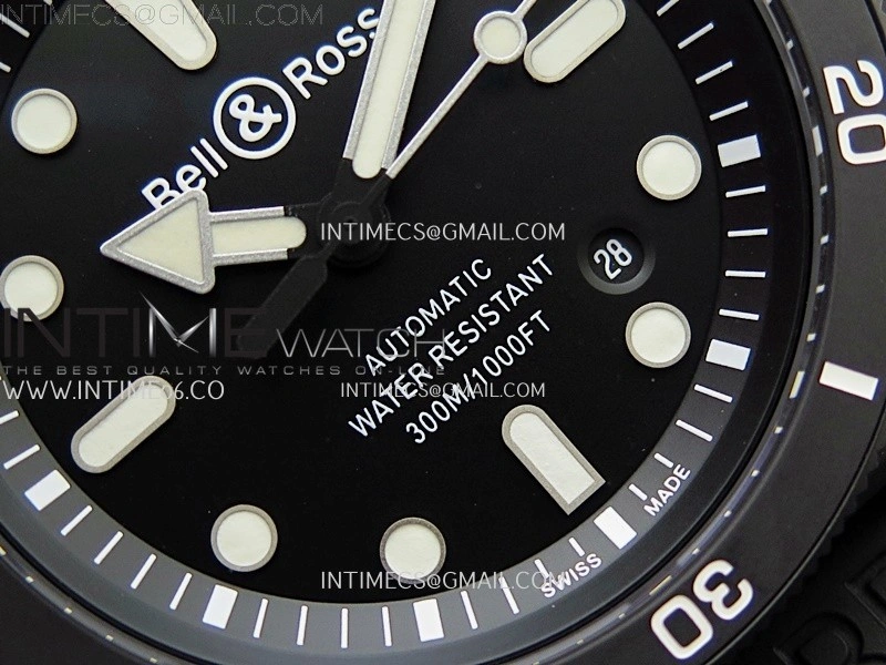 BR 03-92 Diver Black Ceramic Bezel PVD B12 1:1 Best Edition Black Dial on Black Rubber Strap MIYOTA 9015