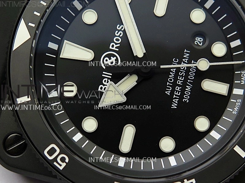BR 03-92 Diver Black Ceramic Bezel PVD B12 1:1 Best Edition Black Dial on Black Rubber Strap MIYOTA 9015