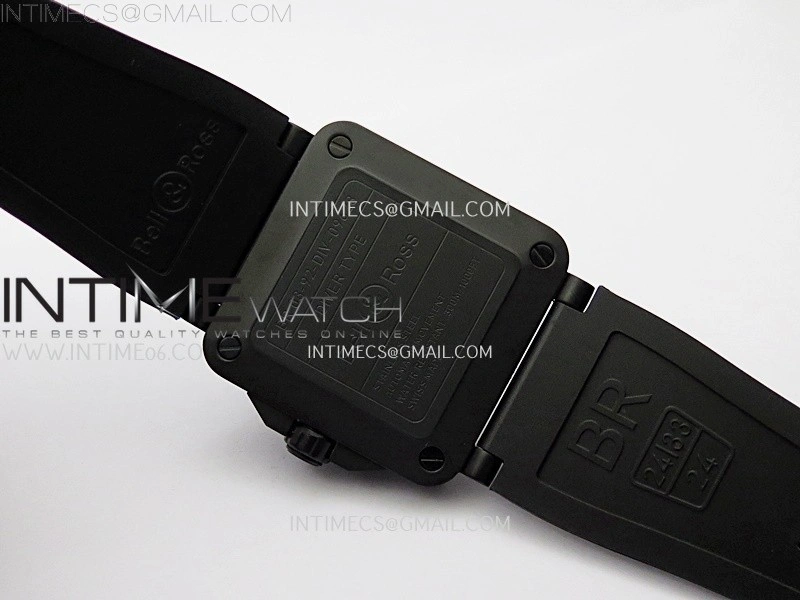 BR 03-92 Diver Black Ceramic Bezel PVD B12 1:1 Best Edition Black Dial on Black Rubber Strap MIYOTA 9015