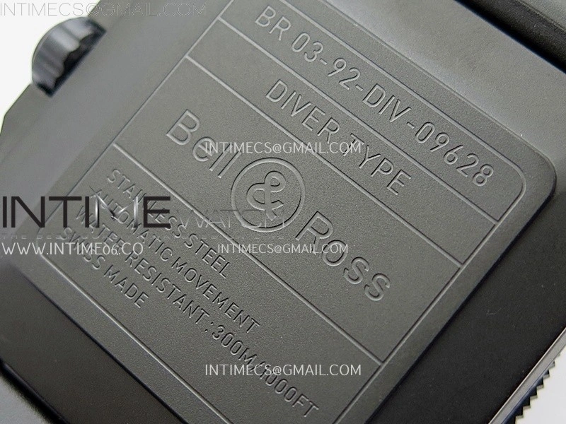 BR 03-92 Diver Black Ceramic Bezel PVD B12 1:1 Best Edition Black Dial on Black Rubber Strap MIYOTA 9015