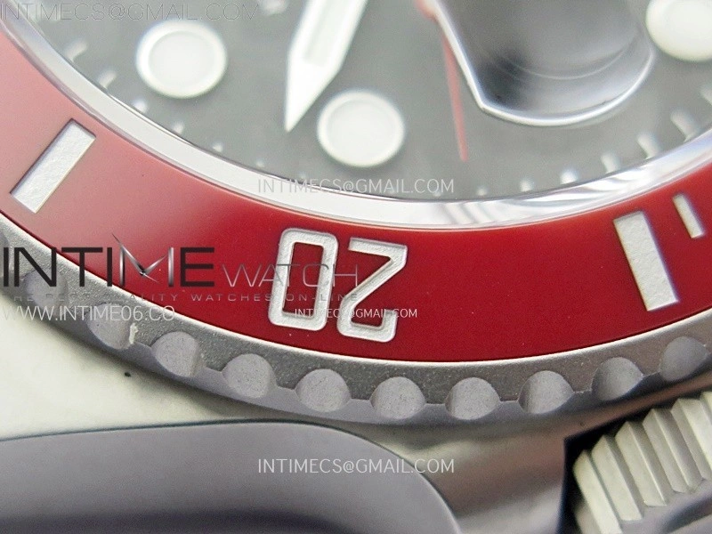 Submariner DIW Red Ceramic Bezel VSF 1:1 Best Edition Black Carbon Dial on Sandblasted Bracelet VS3135
