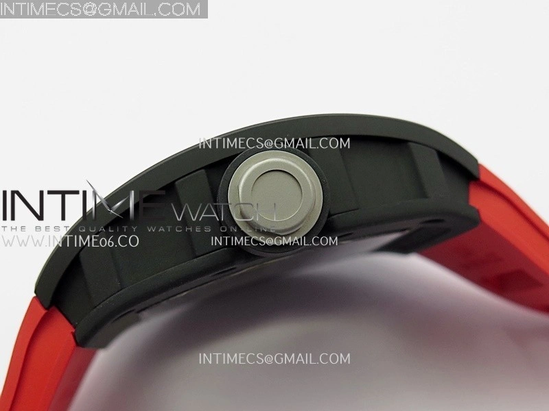 RM055 Black Ceramic Red Inner Bezel APSF 1:1 Best Edition On Red Rubber Strap RMUL2 Super Clone