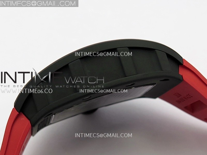 RM055 Black Ceramic Red Inner Bezel APSF 1:1 Best Edition On Red Rubber Strap RMUL2 Super Clone