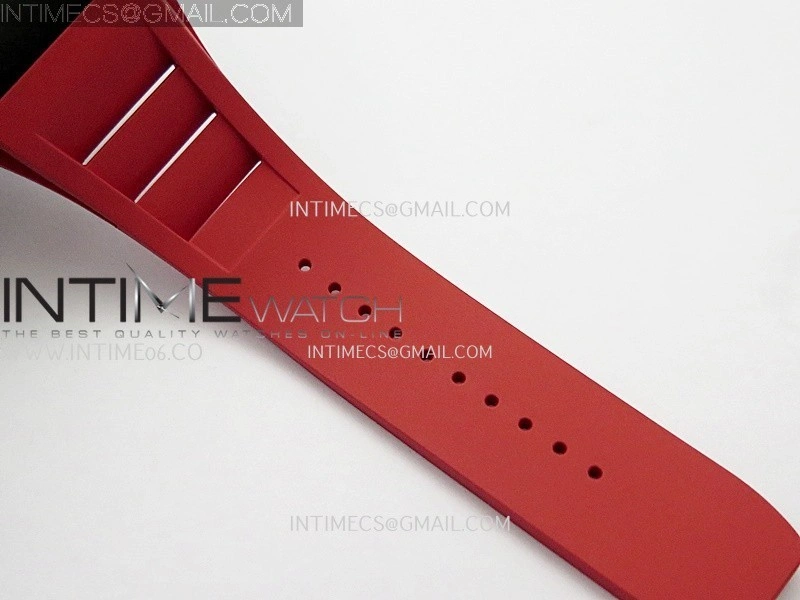 RM055 Black Ceramic Red Inner Bezel APSF 1:1 Best Edition On Red Rubber Strap RMUL2 Super Clone