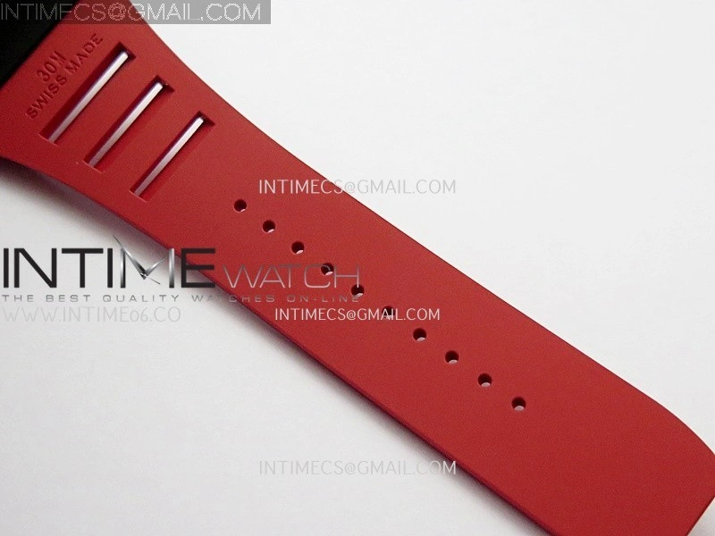 RM055 Black Ceramic Red Inner Bezel APSF 1:1 Best Edition On Red Rubber Strap RMUL2 Super Clone