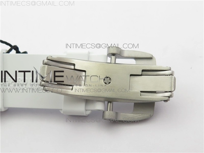 RM011 Real White Ceramic Chronograph KVF 1:1 Best Edition Crystal Skeleton Dial Green on Green Rubber Strap A7750