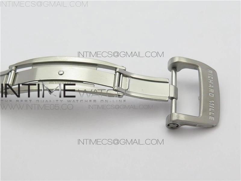 RM011 Real White Ceramic Chronograph KVF 1:1 Best Edition Crystal Skeleton Dial Green on White Rubber Strap A7750