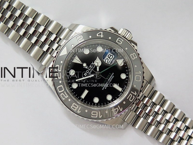 GMT-Master II 126710 GRNR Black Gray 904L SS Clean Plus 1:1 Best Edition Black Dial On Jubilee Bracelet DD3285 CHS